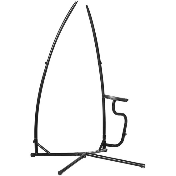 Support pour hamac, hauteur 190 cm, structure en métal, couleur noire