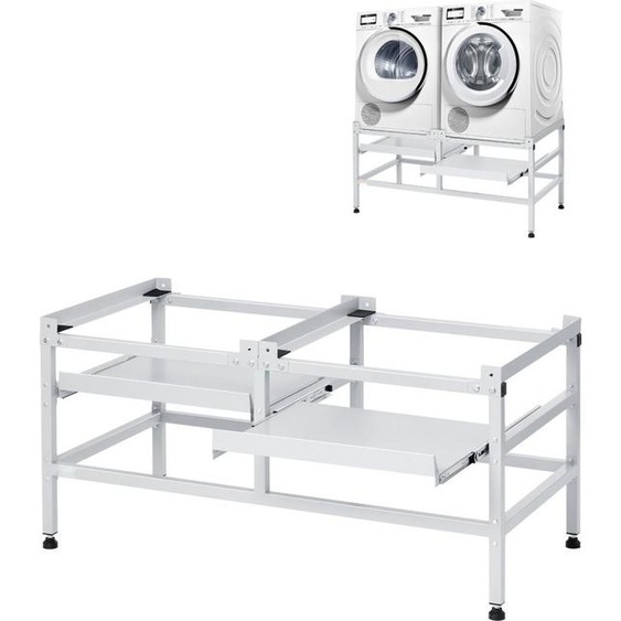 Support pour lave-linge et sèche-linge de haute qualité - 1230x635x625mm - charge maximale 267kg - Support pour appareils électroménagers de première qualité