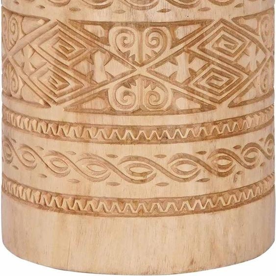 Support pour parasol, couleur marron, diamètre 34 cm, hauteur 40 cm, en bois massif