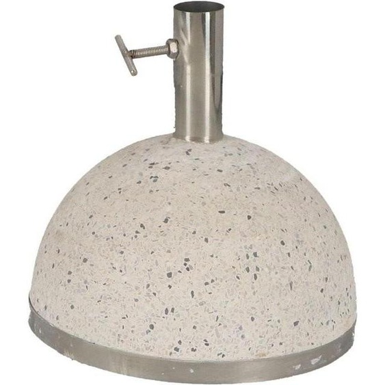 Support pour parasol Granito 115 kg Ø255 cm blanc – Design robuste avec écoulement deau – Esschert Design