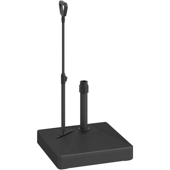 Support pour parasol - Pied remplissable - Eau 45 l / Sable 55 kg - Pour usage extérieur - Montage nécessaire - Noir