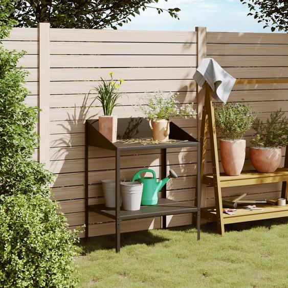 Support pour plantes anthracite 75,5x54,5x100cm acier galvanisé