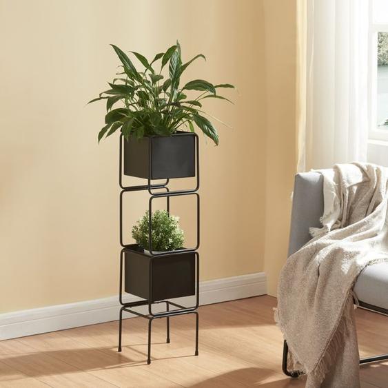 Support pour plantes Sveio métal 76 x 20 x 20 cm noir