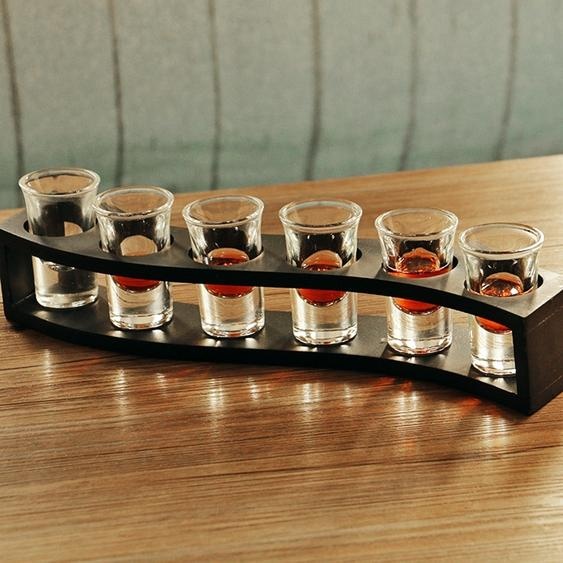 Support pour tasses à vin, support pour verres, étagère de bureau, présentoir pour tasses à vin, support pour tasses en bambou