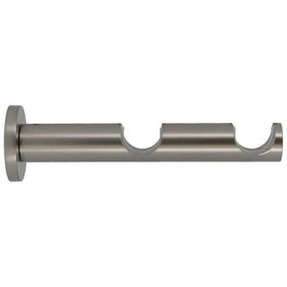 Support tige double en metal Premium D28  95-175 mm chrome mat