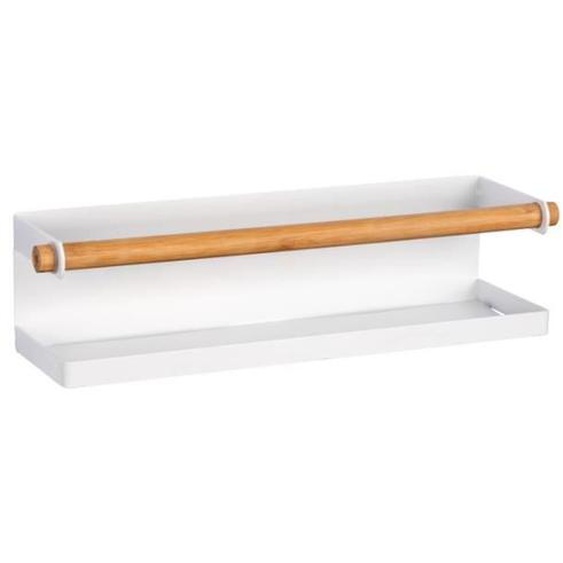 Supports à épices - Wenko - Magna - Fixation murale sans perçage - Métal - Blanc - L 32 cm