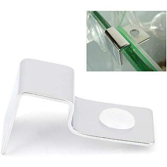 Supports de fixation pour couvercles daquarium, ensemble de 4 pièces, en acier inoxydable, pour vitres de 5 mm, fixation robuste
