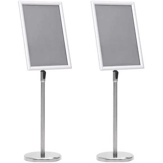 Supports de posters 2 pcs Argent 45 x 33 x 88 cm
