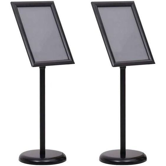 Supports de posters 2 pcs Noir 45 x 33 x 88 cm