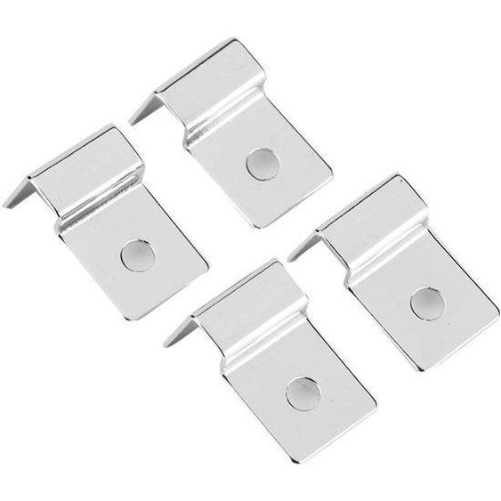 Supports pour aquarium RVS (4 pièces), clips pour couvercle en verre, clips déclairage pour couvercles sans rebord