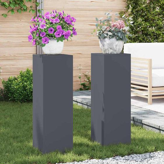 Supports pour plantes 2 pcs Anthracite 24 x 24 x 75 cm Acier