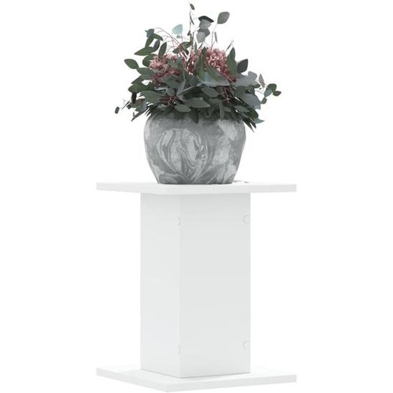 Supports pour plantes 2 pcs blanc 30x30x40 cm bois dingénierie