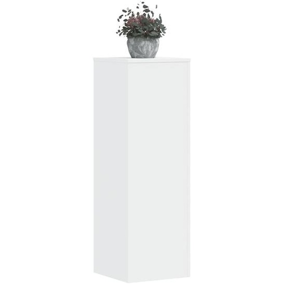 Supports pour plantes 2 pcs blanc 33x33x100cm bois dingénierie