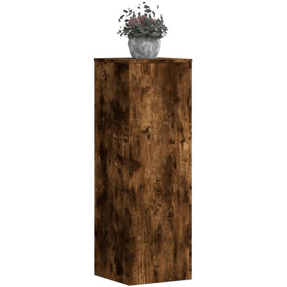 Supports pour plantes 2 pcs chêne fumé bois dingénierie