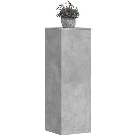 Supports pour plantes 2 pcs gris béton bois dingénierie