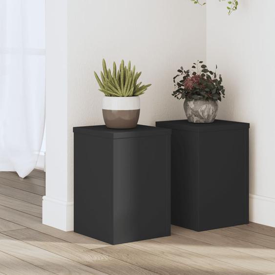 Supports pour plantes 2 pcs noir 20x20x30 cm bois dingénierie