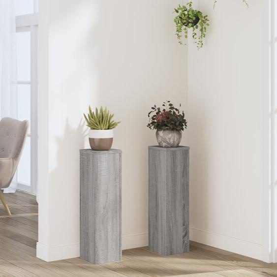 Supports pour plantes 2 pcs sonoma gris bois dingénierie