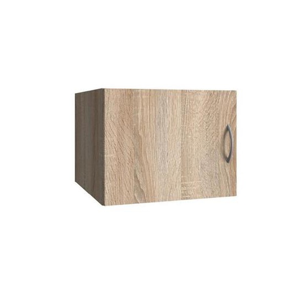 Surmeuble colonne de rangement LUND 1 porte chêne naturel 45 x 54 profondeur