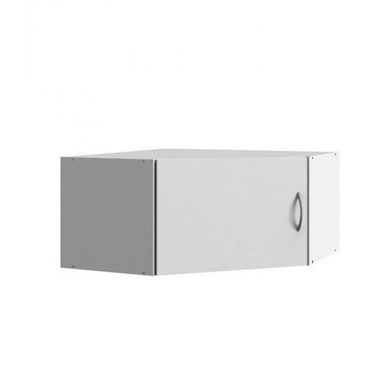 Surmeuble de rangement pour angle LUND blanc mat 80 x 80 cm