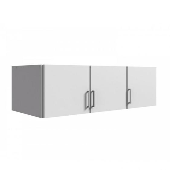 Surmeuble LAVAL finition blanc 135 x 58 cm 3 portes