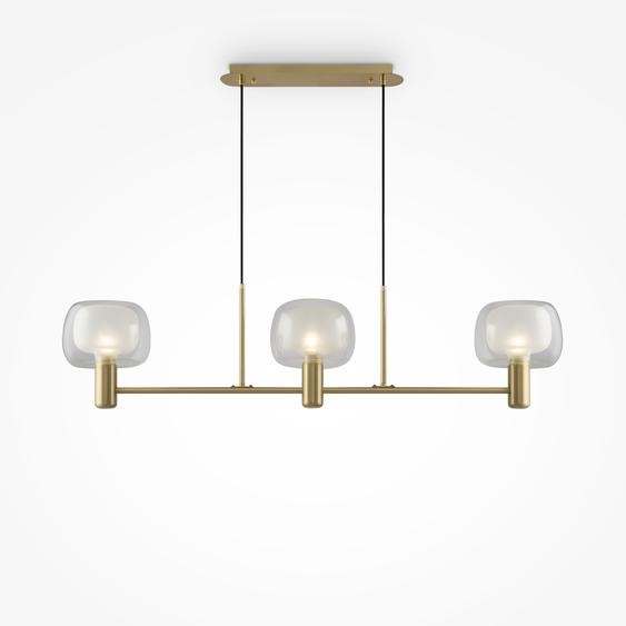 Suspension, aluminium verre, or, L 104 cm