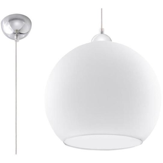 Suspension BALL E27 LED Moderne Loft BOHO Vintage Design Couloir - SOLLUX - Blanc - Verre - 60 W