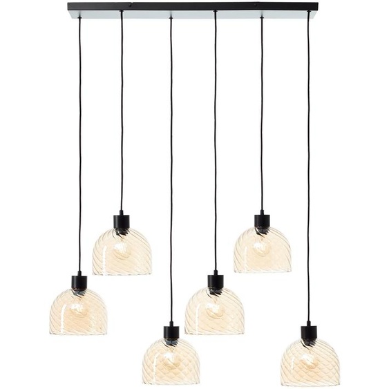 Suspension Brilliant Casto 60110/20 - Salon, cuisine, salle à manger - Métal/verre - Intérieur - Plafond noir - Ampoule non fournie
