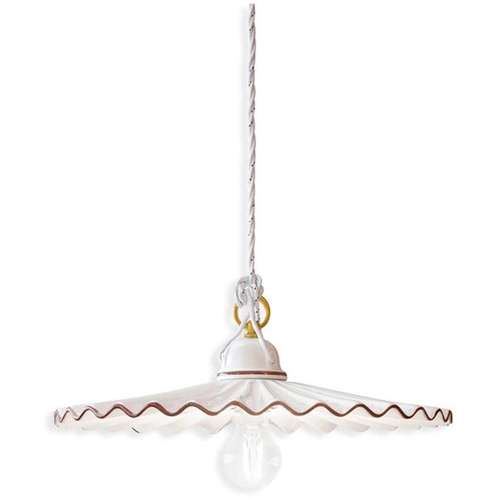 Suspension Classique LAquila Laiton et CéramiqueReproductionée Diam. 41Cm 1 Lumière E27