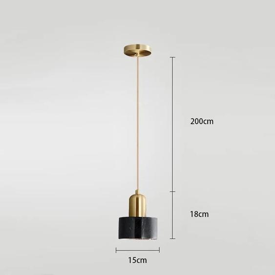 Suspension, design moderne, compatibilité E27, noir, lumière chaude