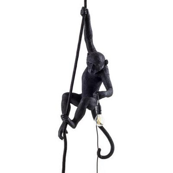 Suspension dextérieur Monkey Hanging plastique noir / Outdoor - H 80 cm - Seletti