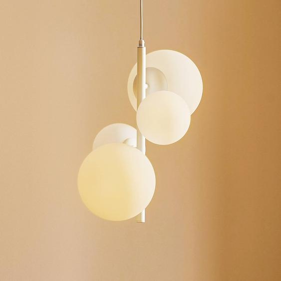 Suspension  Dione ALDEX, dimmable, blanc, Salon / Salle à manger, Verre, Moderne, Suspension