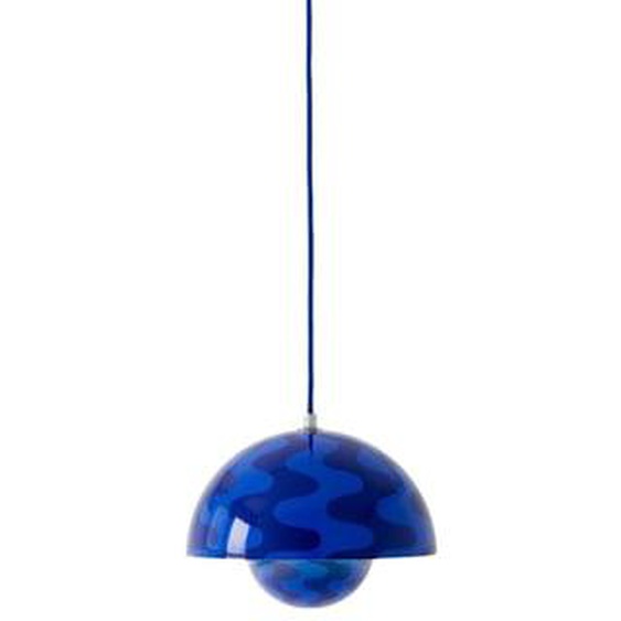 Suspension Flowerpot VP1 - cobalt blue & twilight blue pattern