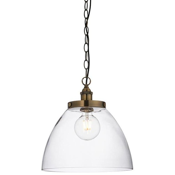Suspension HANSEN GRAND en laiton vieilli, 1xE27x20W, métal, dimensions : 152x33x33 cm, IP20, Endon