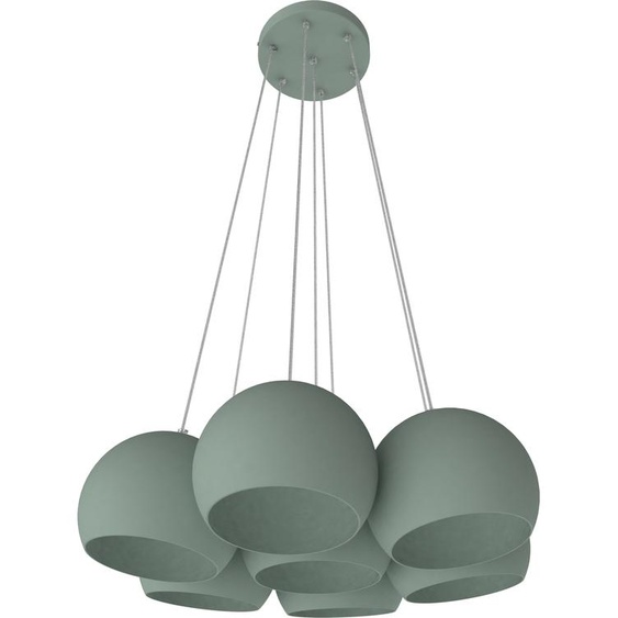 Suspension JOE, 7XE27, max. 42 W, métal, vert, D25 cm