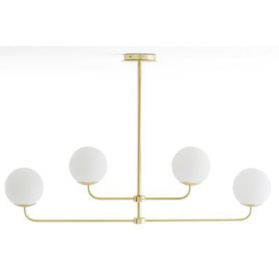 Suspension laiton et verre opaline, Moricio