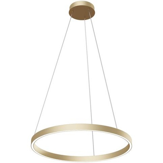 Suspension LED, aluminium laiton, réglable en hauteur, H 120 cm