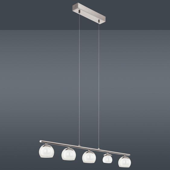 Suspension LED design avec abat-jour en verre couleur ambre ASCOLESE