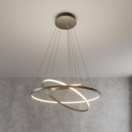 Suspension LED Ezana Lucande, dimmable, gris, Salon / Salle à manger, Métal, Moderne