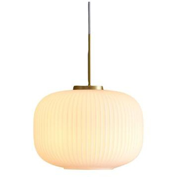 Suspension Milford Ø30cm laiton blanc