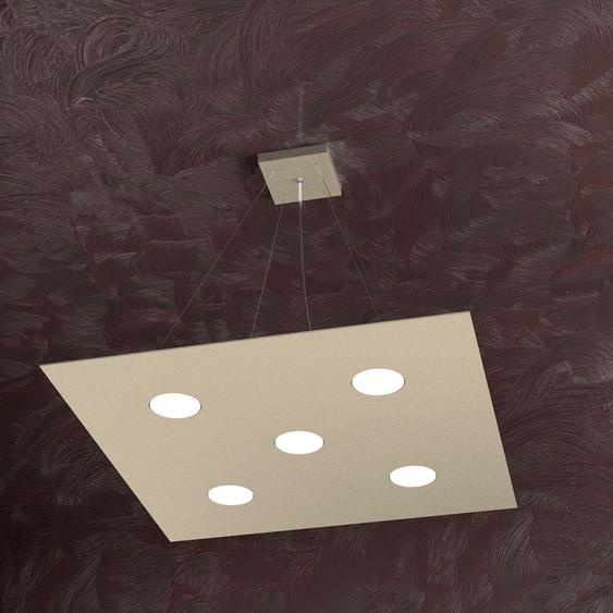 Suspension moderne sable métal 5 lumières Gx53