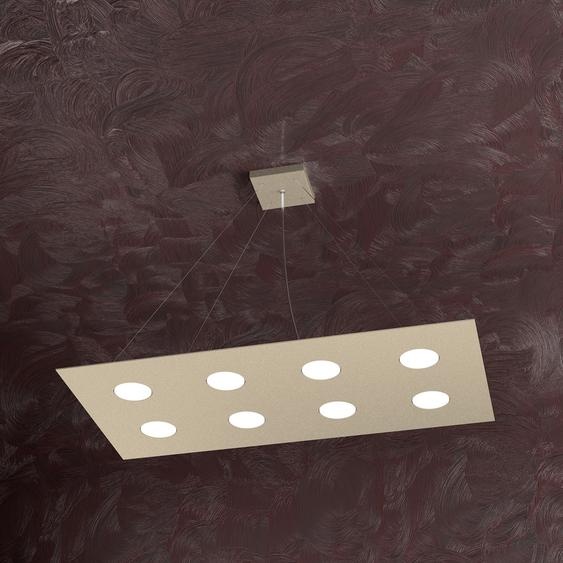 Suspension moderne sable métal 8 lumières Gx53