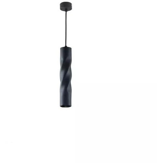 Suspension - Moderne - GU10 - Noir - H30cm - Aluminium Torsadé