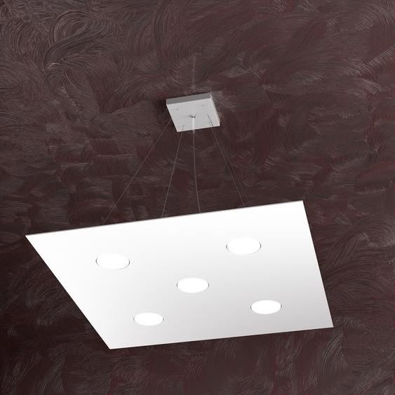 Suspension Moderne Zone Métallique Blanc 5 Lumières Gx53