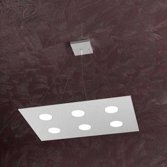 Suspension Moderne Zone Métallique Gris 6 Lumières Gx53