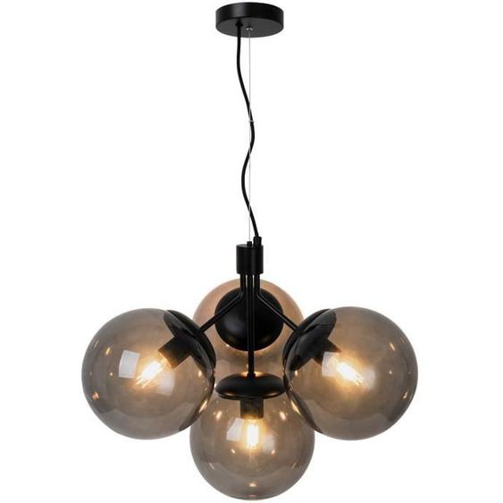 Suspension Nordlux luminaire Intérieur IVONA 4-Spot lustre salon Verrerie Noir H.41.5 - IP20