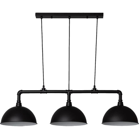 Suspension rétro noire 3xE27x40W en métal, dimensions : 98x117x30 cm, IP20, Abruzzo