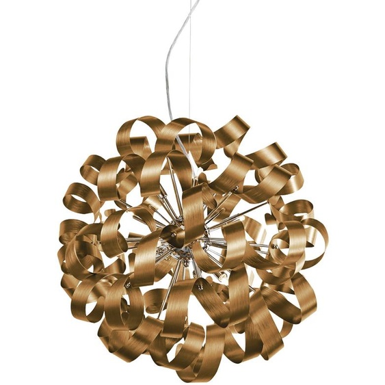 Suspension RIBBON 12xG9/33W, or, Ø : 60 H : 120 cm, douille G9