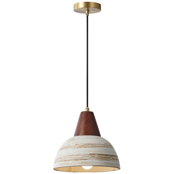 Suspension rustique avec détail en bois