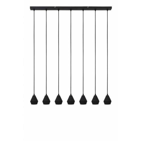 Suspension Scandinave KALISSA - LHERITIER DU TEMPS - 7 Lumières - Métal Noir - 9,5x105x120cm