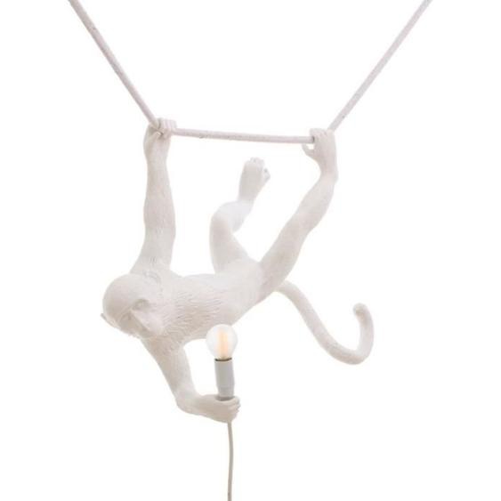 Suspension - SELETTI - Monkey - Résine - Blanc - L 59cm